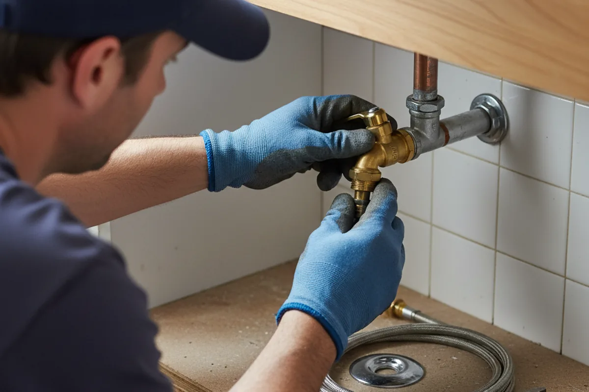 Shutoff valve and fitting work during Emergency Plumbing in Cabazon